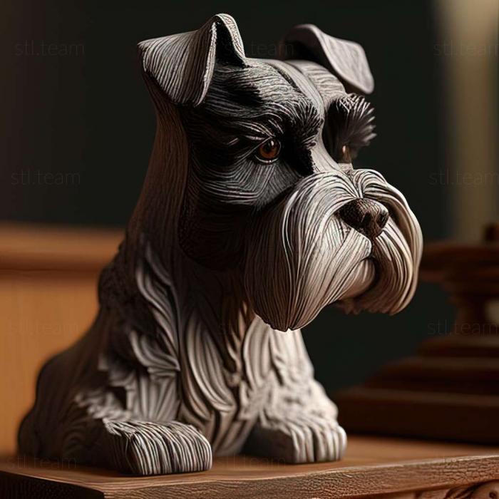 3D model Zwergschnauzer dog (STL)